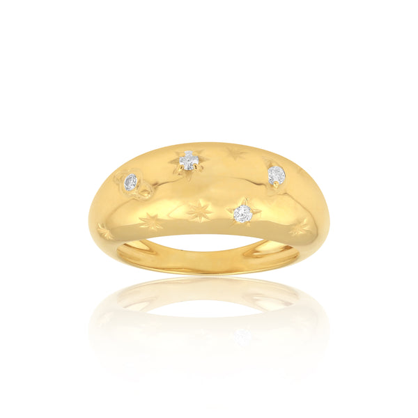 14K Lab Grown Diamond Round Delicate Cluster Ring | IGI Certified