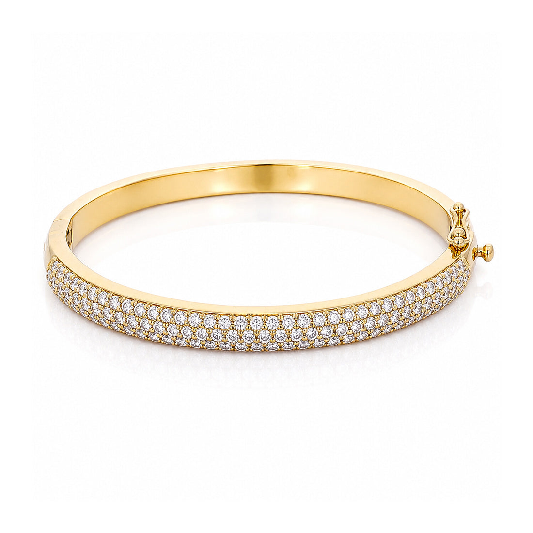 18K Lab Grown Diamond Tennis Bracelet – Round Cut, 3.26ct, BIS Hallmark Gold