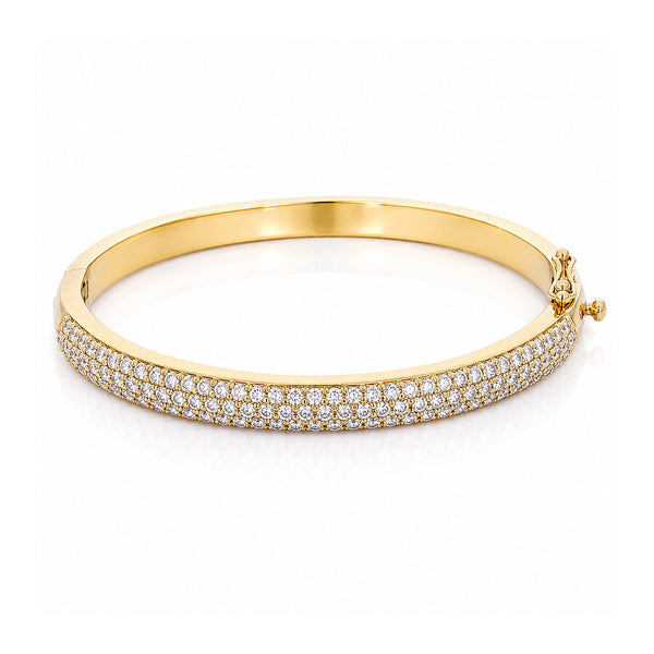 18K Lab Grown Diamond Tennis Bracelet – Round Cut, 3.26ct, BIS Hallmark Gold