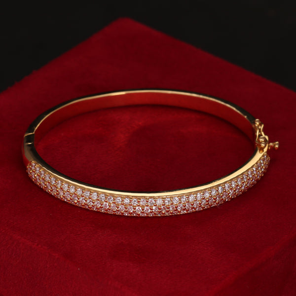 18K Lab Grown Diamond Tennis Bracelet – Round Cut, 3.26ct, BIS Hallmark Gold