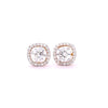 18K Lab-Grown Diamond Solitaire Round Stud Earrings