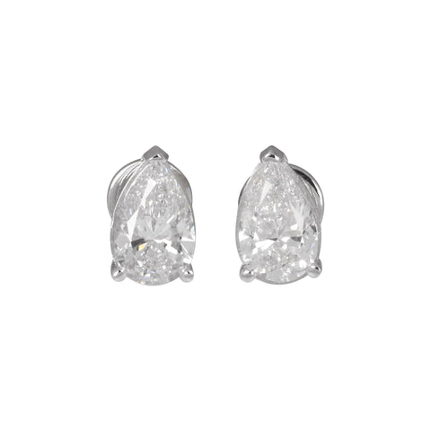 18K Lab Grown Diamond Round Stud Earrings – 5 Carat, BIS Hallmarked