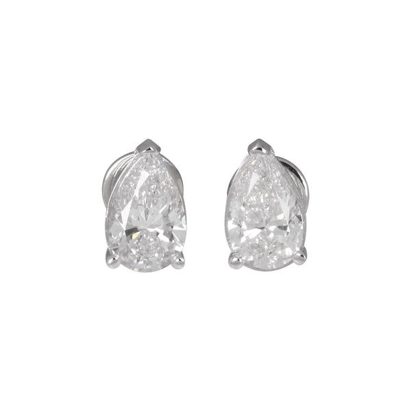 18K Lab Grown Diamond Round Stud Earrings – 5 Carat, BIS Hallmarked