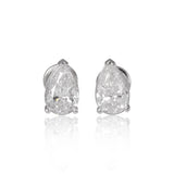 18K Lab Grown Diamond Round Stud Earrings – 5 Carat, BIS Hallmarked