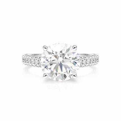 14K/18K Lab Grown Diamond Round Solitaire Ring, 4.01 Ct, VVS/E | IGI Certified
