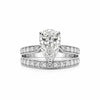 14K Lab Grown Diamond Pear Halo Ring | IGI Certified