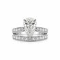 14K Lab Grown Diamond Pear Halo Ring | IGI Certified