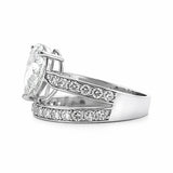 14K Lab Grown Diamond Pear Halo Ring | IGI Certified