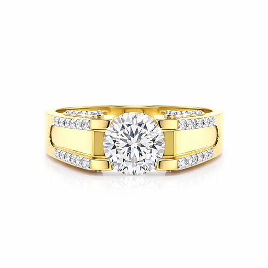 14K Lab Grown Diamond Round Pave Cluster Ring | IGI Certified