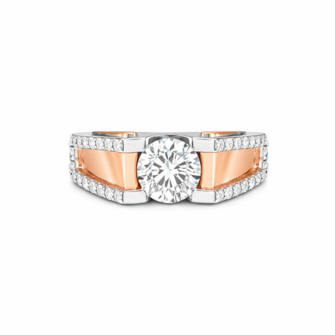14K Lab Grown Diamond Round Pave Cluster Ring | IGI Certified