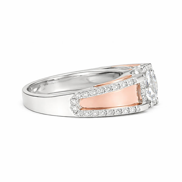 14K Lab Grown Diamond Round Pave Cluster Ring | IGI Certified