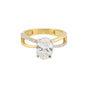 14K Lab Grown Diamond Oval Petite Halo Ring | IGI Certified
