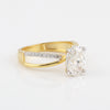 14K Lab Grown Diamond Oval Petite Halo Ring | IGI Certified
