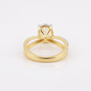 14K Lab Grown Diamond Oval Petite Halo Ring | IGI Certified