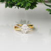 14K Lab Grown Diamond Oval Petite Halo Ring | IGI Certified