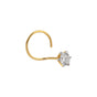 18K Gold Lab Grown Diamond Nose Pin – Round Cut, 0.12 Carat, IGI Certified