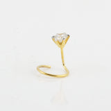 18K Gold Lab Grown Diamond Nose Pin – Round Cut, 0.12 Carat, IGI Certified