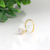 18K Gold Lab Grown Diamond Nose Pin – Round Cut, 0.12 Carat, IGI Certified