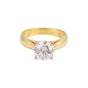 18K Lab Grown Diamond 2 Ct Round Solitaire Ring, VVS/E, IGI Certified - BIS Hallmarked Gold