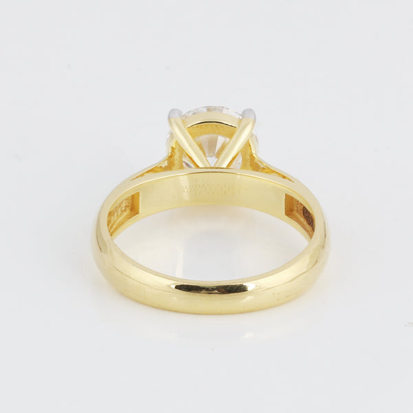 18K Solid Gold Plain Band Ring - Minimalist Stackable, BIS Hallmarked