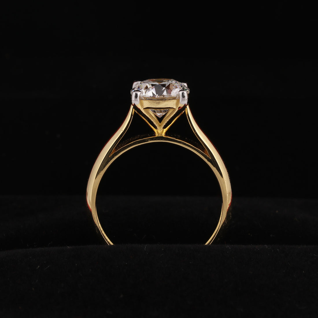 18K Solid Gold Plain Band Ring - Minimalist Stackable, BIS Hallmarked