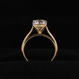 18K Solid Gold Plain Band Ring - Minimalist Stackable, BIS Hallmarked