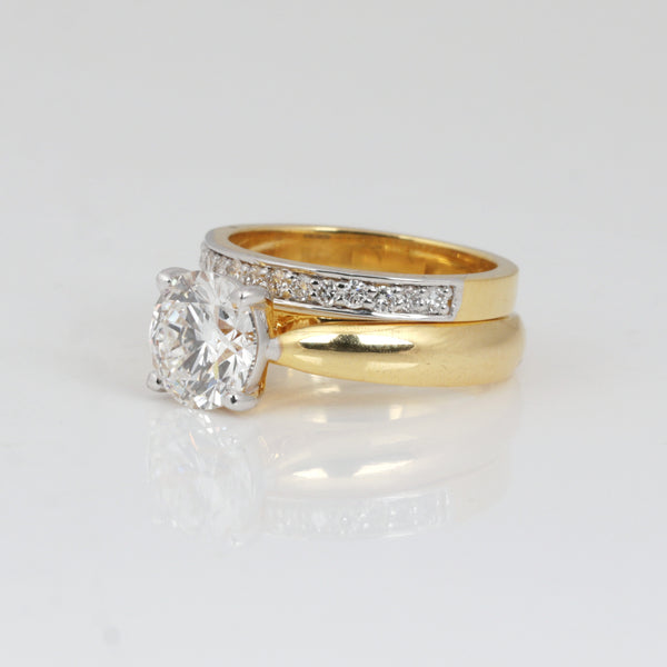18K Lab Grown Diamond Round Halo Ring | IGI Certified
