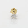 18K Gold Lab Grown Diamond Nose Pin – Round Cut, 0.07 Carat, IGI Certified