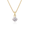 14K/18K Gold Minimalist Diamond Accent Pendant Necklace