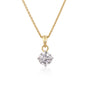 14K/18K Gold Minimalist Diamond Accent Pendant Necklace