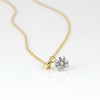14K/18K Gold Minimalist Diamond Accent Pendant Necklace