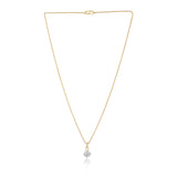 14K/18K Gold Minimalist Diamond Accent Pendant Necklace