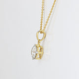 14K/18K Gold Minimalist Diamond Accent Pendant Necklace