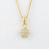 14K/18K Gold Minimalist Diamond Accent Pendant Necklace