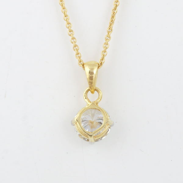 14K/18K Gold Minimalist Diamond Accent Pendant Necklace