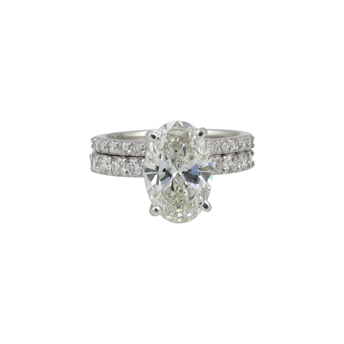 14K Lab Grown Diamond Oval Halo Ring | IGI Certified