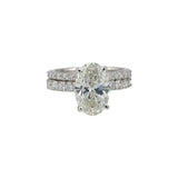 14K Lab Grown Diamond Oval Halo Ring | IGI Certified