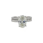 14K Lab Grown Diamond Oval Halo Ring | IGI Certified
