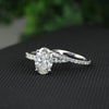 14K Lab Grown Diamond Oval Halo Ring | IGI Certified