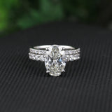 14K Lab Grown Diamond Oval Halo Ring | IGI Certified