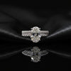 14K Lab Grown Diamond Oval Halo Ring | IGI Certified