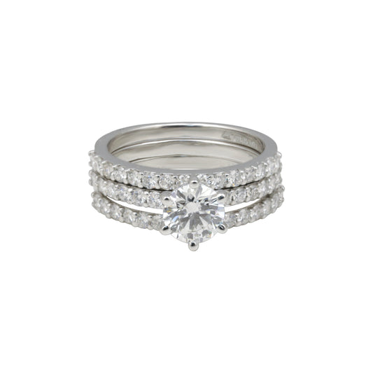 14K/18K Lab Grown Diamond Round Cut Ring for Women
