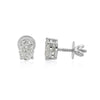 18K Lab Grown Diamond Oval Cut Stud Earrings