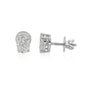 18K Lab Grown Diamond Oval Cut Stud Earrings