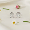 18K Lab Grown Diamond Oval Cut Stud Earrings