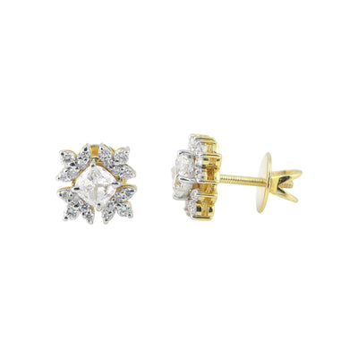 14K/18K Lab-Grown Diamond Solitaire Round Stud Earrings, 0.91 Ct VVS/E, IGI Certified