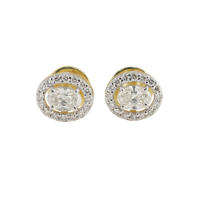 18K Lab-Grown Diamond Solitaire Round Stud Earrings, 0.6 Ct VVS/E, IGI Certified