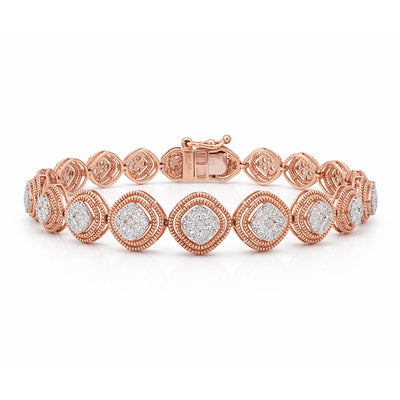 14K/18K Lab Grown Diamond Tennis Bracelet – Round Cut, 3 Ct tw, VVS/E, IGI Certified, BIS Hallmark Gold