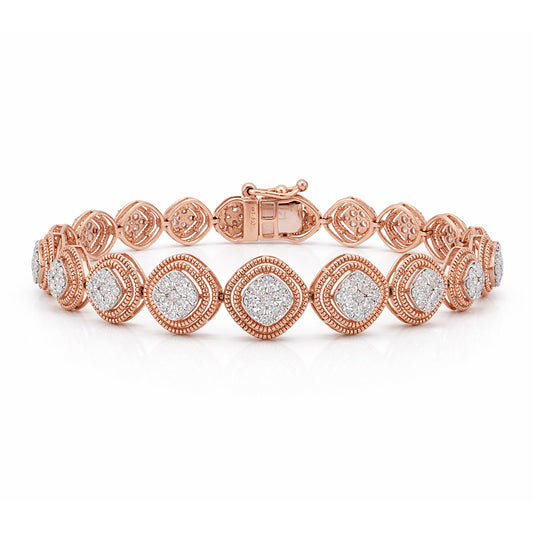 14K/18K Lab Grown Diamond Tennis Bracelet – Round Cut, 3ct, BIS Hallmark Gold