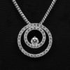 18K Lab Grown Diamond Necklace – 2 Carat Round Diamonds, Hallmarked